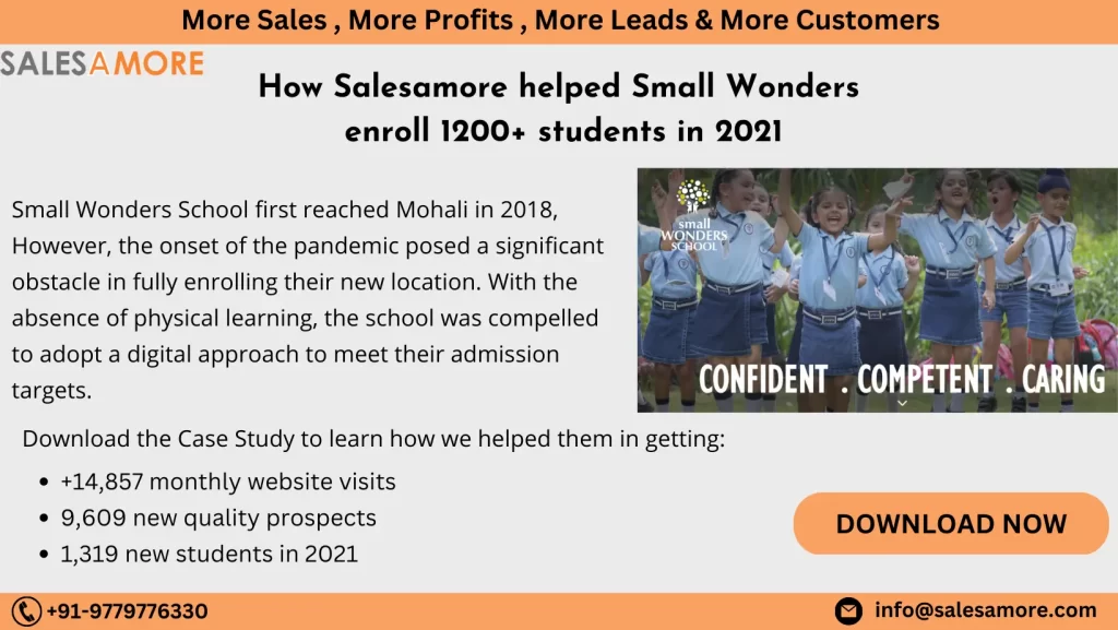 salesamore helped small wonders enroll more than1200 students