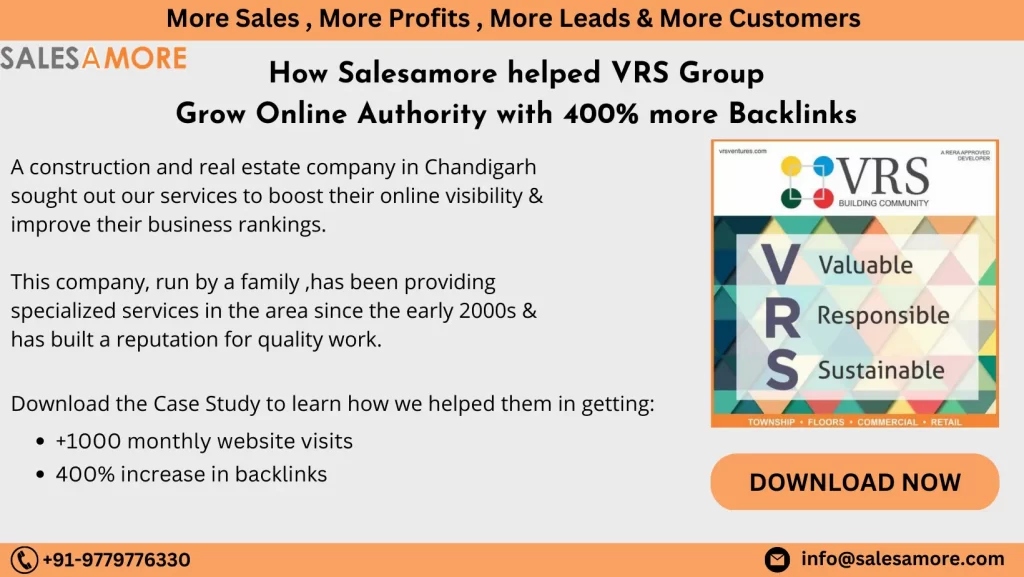 we helped VRS group grow online authority with 400% more backlinks